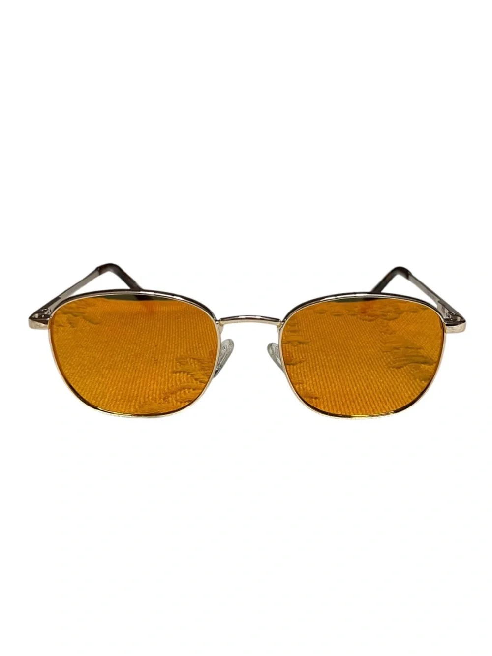 Le Specs Neptune Deux Gold Brass Mirror Square Sunglasses Unisex